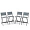 Outdoor Folding Bar Height Stool Set Of 4 With Metal Frame And Footrest